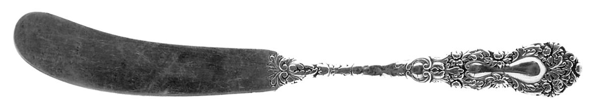 Imperial Chrysanthemum (Sterling, Mono) Flat Handle Butter Spreader by Gorham Silver-1