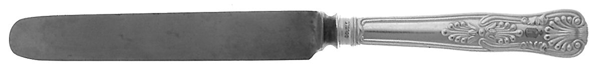 Kings (Silverplate, 1890, Monograms) Blunt Hollow Knife with Bolster by Gorham Silver-1
