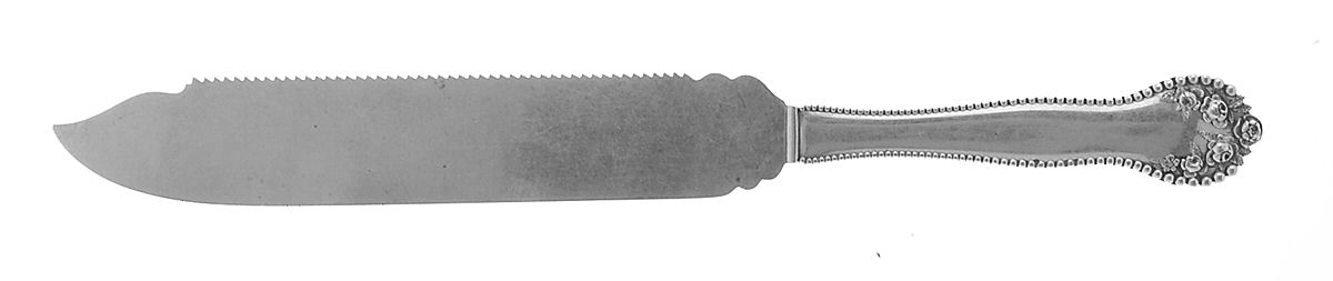 Lancaster (Sterling, 1897, Monograms) Cake Saw Solid Piece by Gorham Silver-1