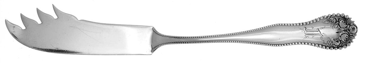 Lancaster (Sterling, 1897, Monograms) Solid Serving Cheese Knife by Gorham Silver-1
