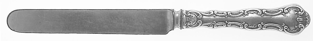 Strasbourg (Sterling, Lion-Ancr-G, 1897, Mono) Blunt Hollow Knife with Bolster by Gorham Silver-1