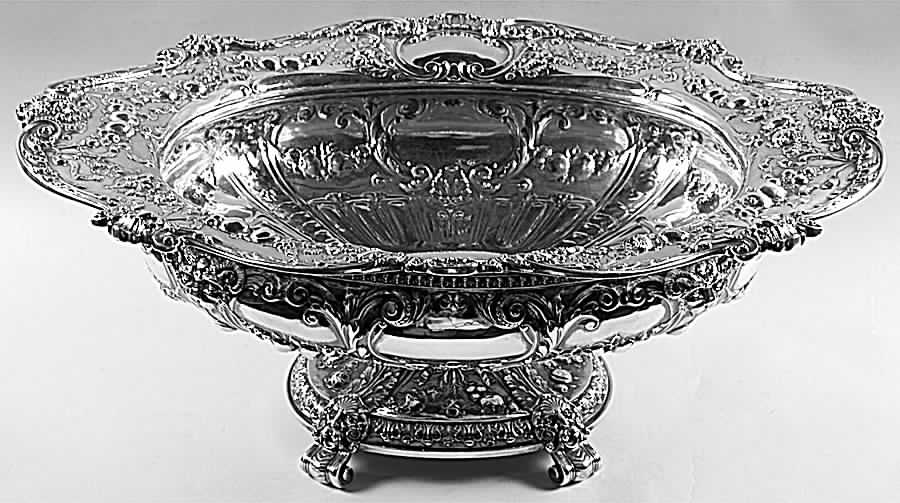 Baronial-Old (Sterling, 1898, Hollowware) Oval Footed Sterling Centerpiece by Gorham Silver-1