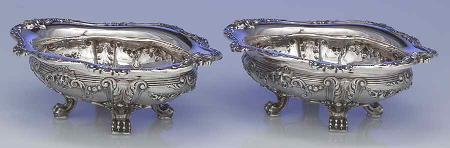 Baronial-Old (Sterling, 1898, Hollowware) Footed Bon Bon Bowl (Set of 2) by Gorham Silver-1