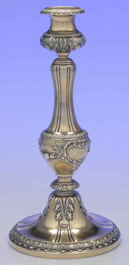 Baronial-Old (Sterling, 1898, Hollowware) 10" Candlestick by Gorham Silver-1