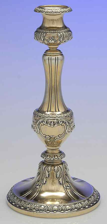 Baronial-Old (Sterling, 1898, Hollowware) 10" Candlestick by Gorham Silver-1