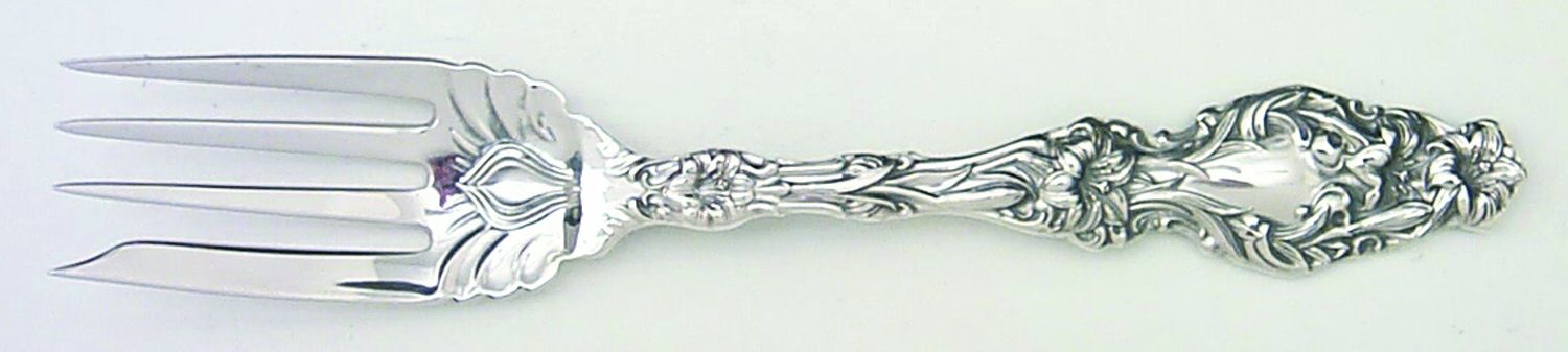 Lily (Sterling, 1991, Monograms) Individual Salad Fork by Gorham Silver-1
