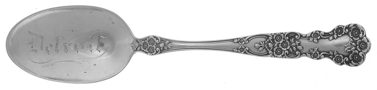 Buttercup (Sterling, Lion-Anchor-G, 1899, No Monos) Souvenir Spoon (Teaspoon) by Gorham Silver-1