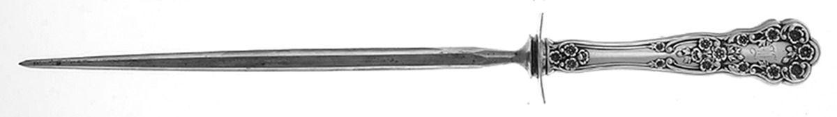 Buttercup (Sterling, Lion-Anchr-G, 1899, Mono) Large Steel Rod Knife Sharpener by Gorham Silver-1