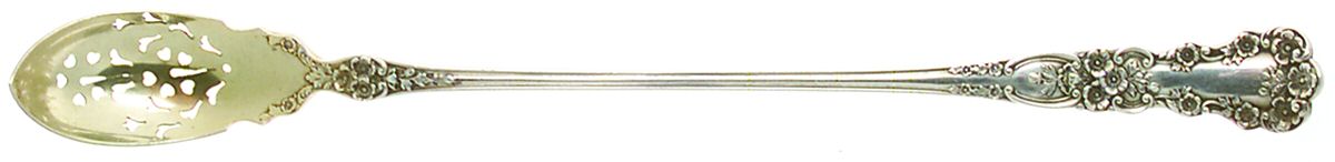 Buttercup (Sterling, Lion-Anchr-G, 1899, Mono) Pierced Bowl Long Handle Olive Spoon by Gorham Silver-1