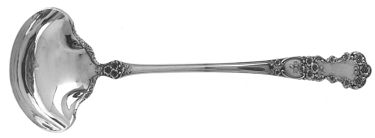 Buttercup (Sterling, Lion-Anchr-G, 1899, Mono) Solid Gravy Ladle by Gorham Silver-1