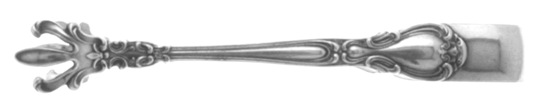 Chantilly (Sterling, 1895, Lion-Anchr-G, Monograms) Small Sugar Tongs by Gorham Silver-1