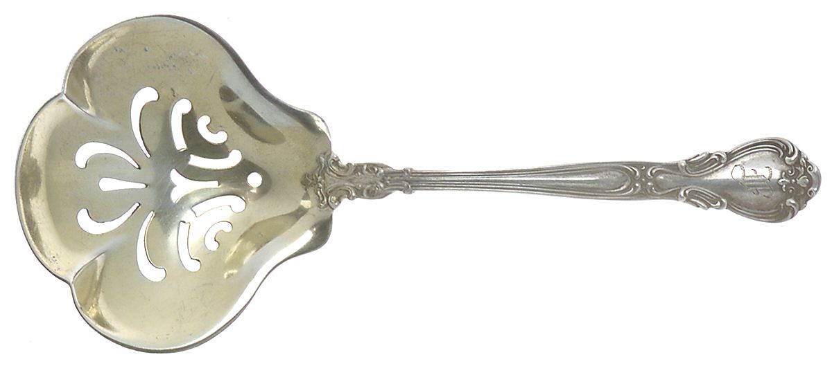 Chantilly (Sterling, 1895, Lion-Anchr-G, Monograms) Large Confection Spoon by Gorham Silver-1