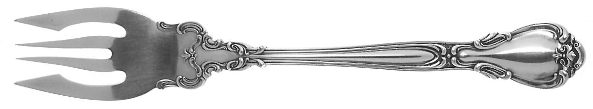 Chantilly (Sterling, 1895, Lion-Anchr-G, Monograms) Large Individual Solid Fish/Salad Fork by Gorham Silver-1