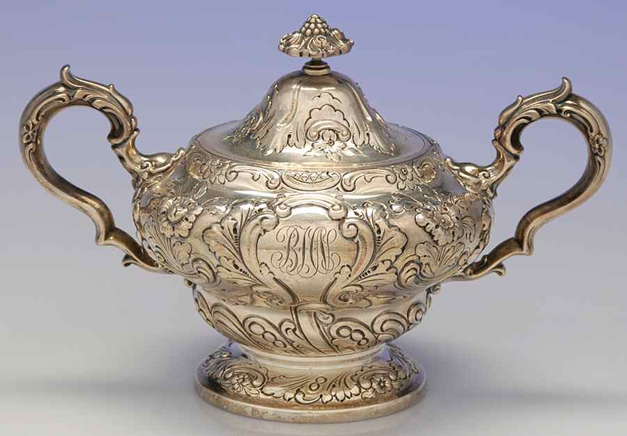 5511A-6A (Sterling, Hollowware) Sugar Bowl & Lid by Gorham Silver-1
