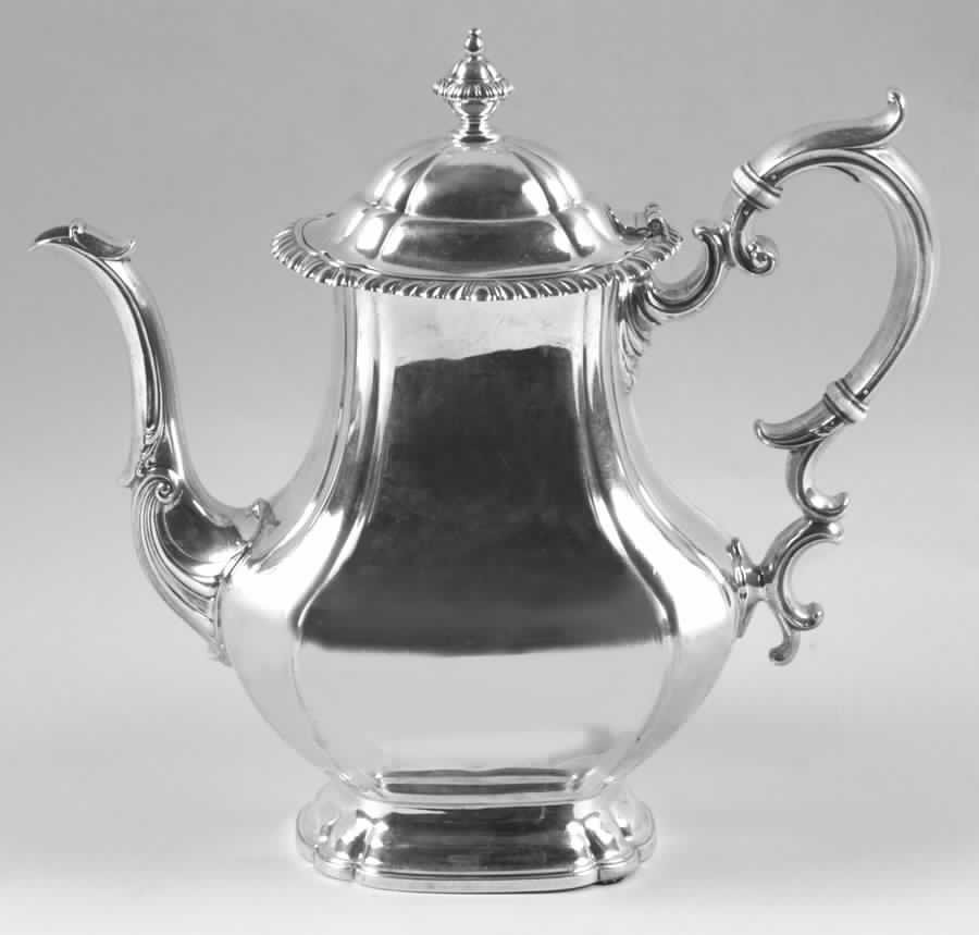 English Gadroon-Gadroon (Sterling, Hollowware) Coffee Pot by Gorham Silver-1