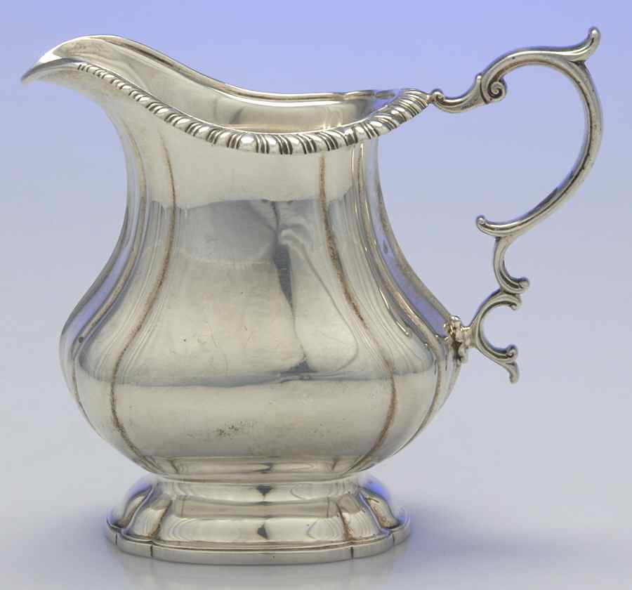 English Gadroon-Gadroon (Sterling, Hollowware) Creamer by Gorham Silver-1