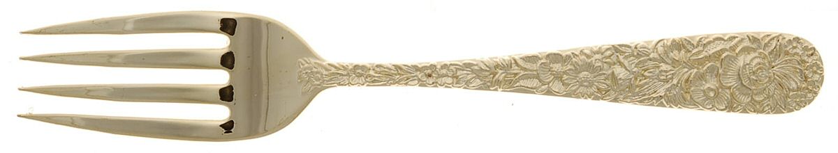 Golden Olde Bouquet (Gold Electroplate) Medium Solid Cold Meat Serving Fork by Godinger-1