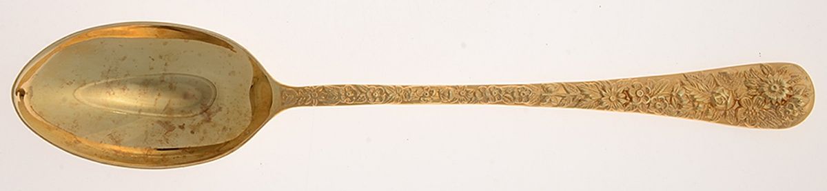 Golden Olde Bouquet (Gold Electroplate) Solid Serving Spoon by Godinger-1