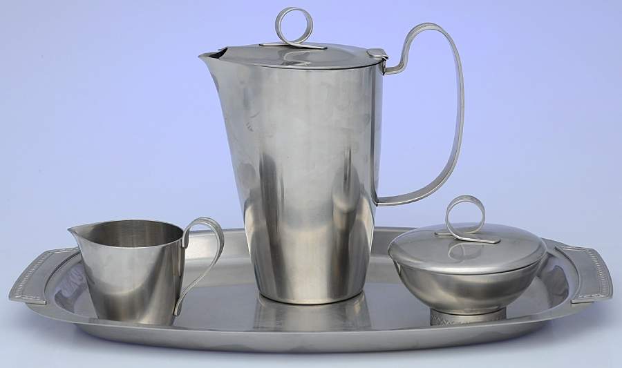 Ranka-Royal Swedish (Stainless, Hollowware) 4 Piece Coffee Set (CP, CR, SU, RET15) by Gense-1