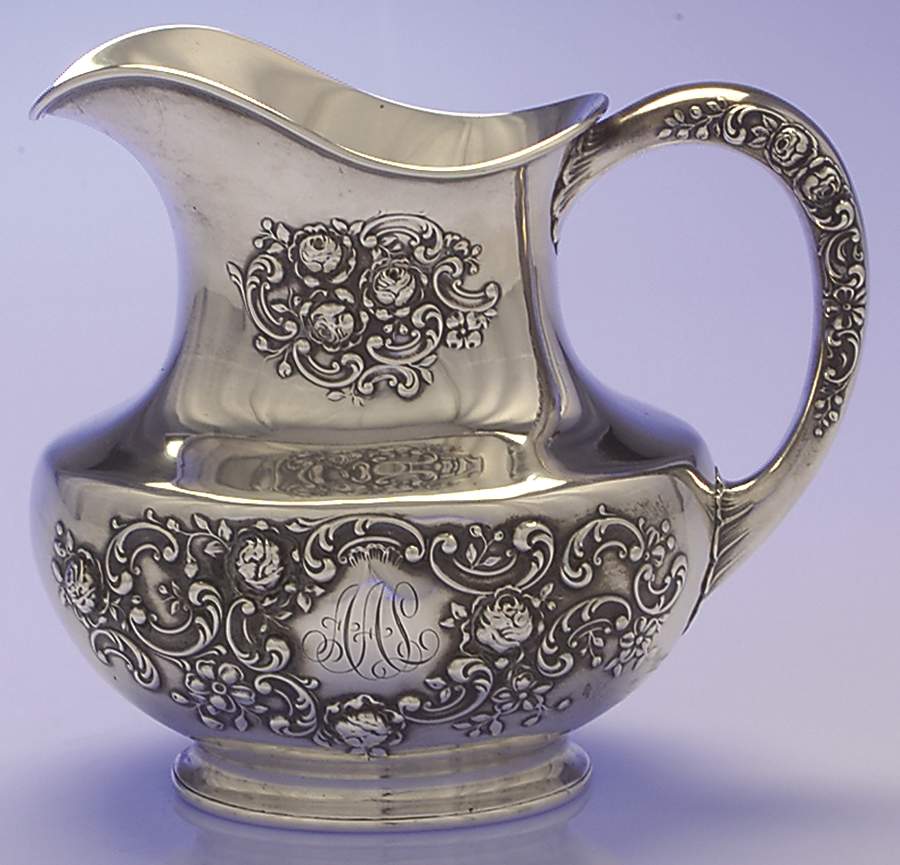 Fleury (Sterling, 1909, Hollowware) Sterling Water Pitcher by Gorham Silver-1
