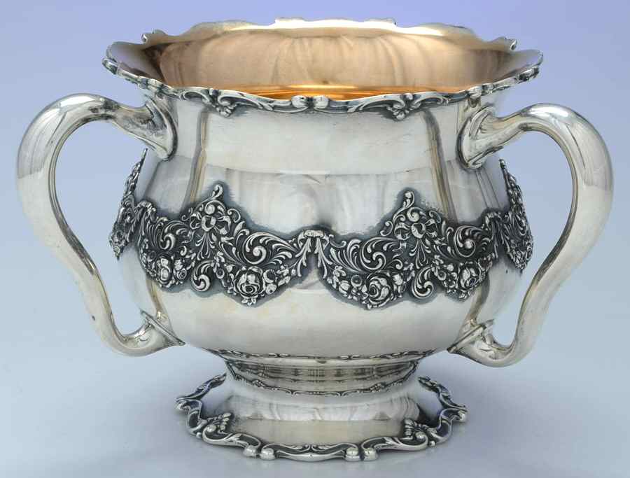 Fleury (Sterling, 1909, Hollowware) 3 Handled Loving Cup by Gorham Silver-1