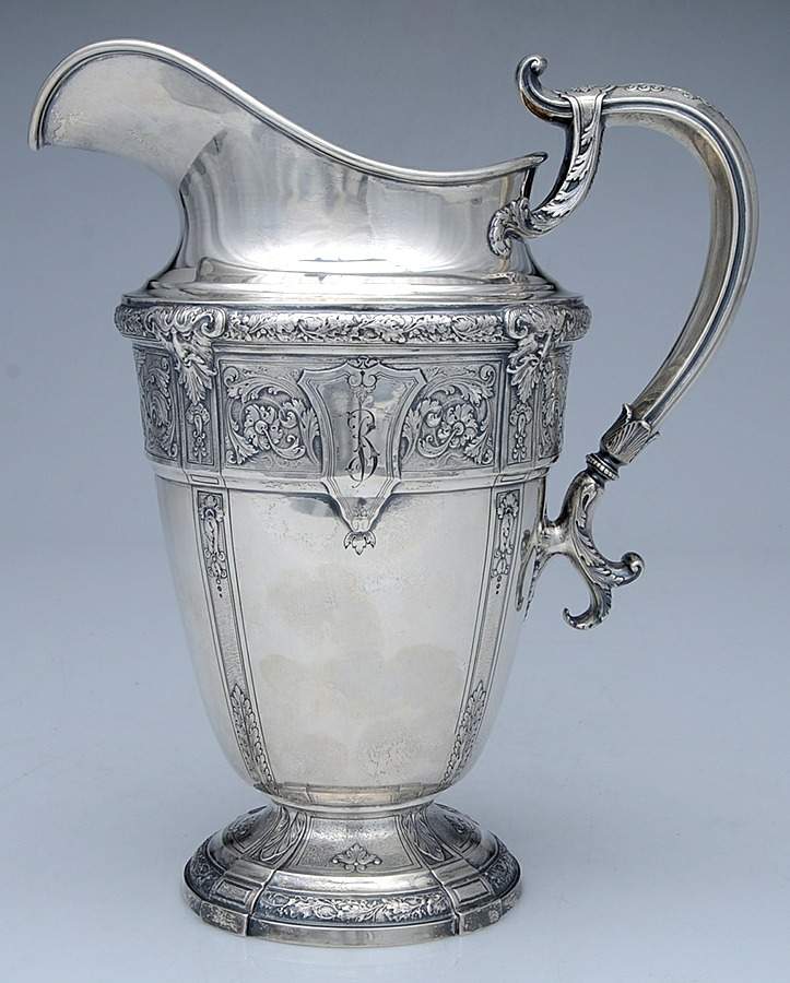 Florentine-Florenz (Sterling, 1901, Hollowware) Sterling Water Pitcher by Gorham Silver-1