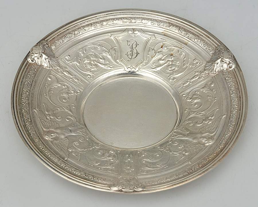 Florentine-Florenz (Sterling, 1901, Hollowware) Demitasse Saucer by Gorham Silver-1