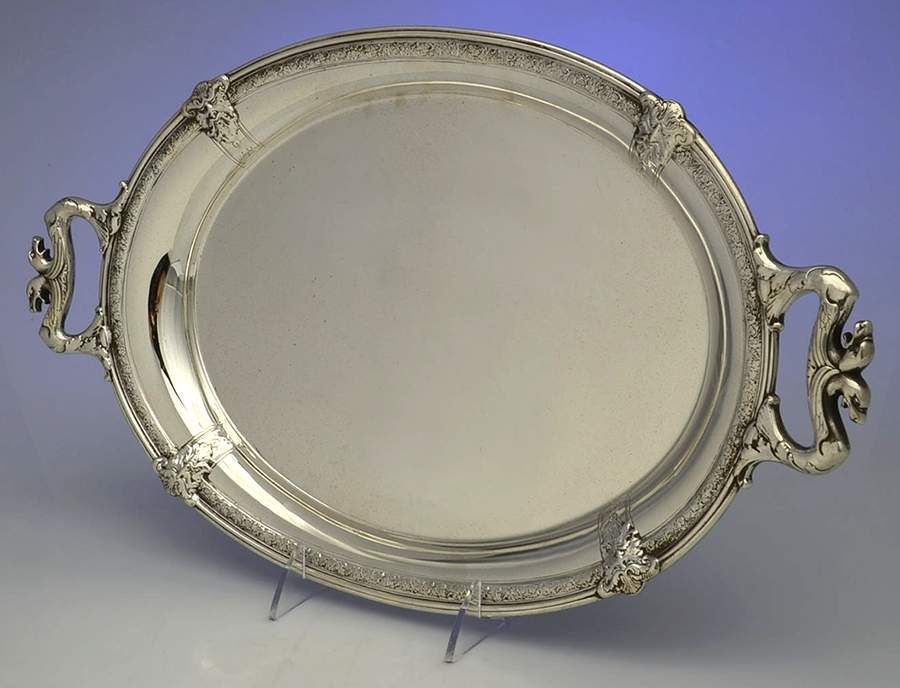 Florentine-Florenz (Sterling, 1901, Hollowware) Sterling Demitasse Tray by Gorham Silver-1