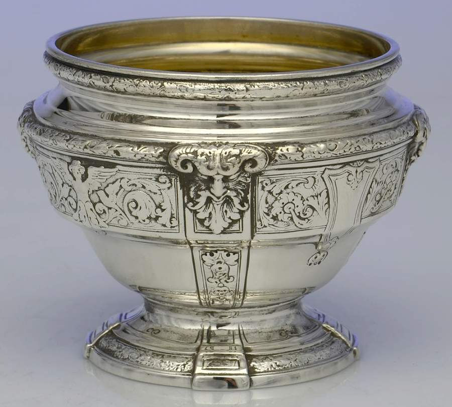 Florentine-Florenz (Sterling, 1901, Hollowware) Mini Open Sugar Bowl by Gorham Silver-1