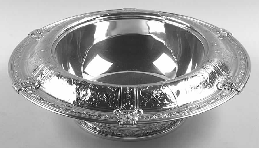 Florentine-Florenz (Sterling, 1901, Hollowware) Round Sterling Footed Centerpiece by Gorham Silver-1