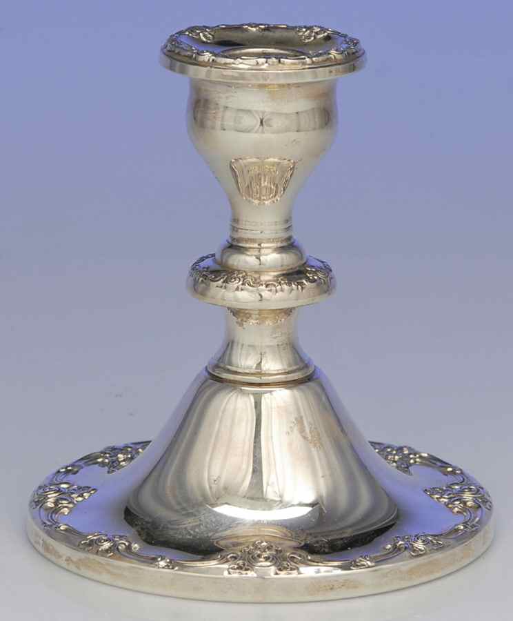 Melrose (Sterling, 1948, Hollowware) Weighted Candleholder by Gorham Silver-1