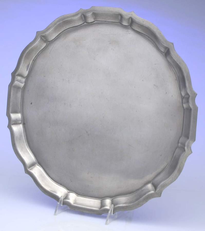 Octette (Pewter, Hollowware) 14" Round Tray by Gorham Silver-1