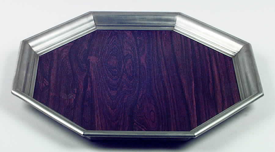 Octette (Pewter, Hollowware) Medium Round Pewter Tray by Gorham Silver-1
