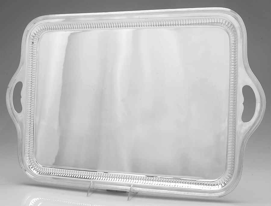 Queen Anne (Silverplate, Hollowware) Large Silverplate Waiter Tray by Gorham Silver-1