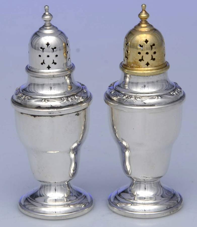 Rondo (Sterling, 1951, Hollowware Salt and Pepper Set by Gorham Silver-1
