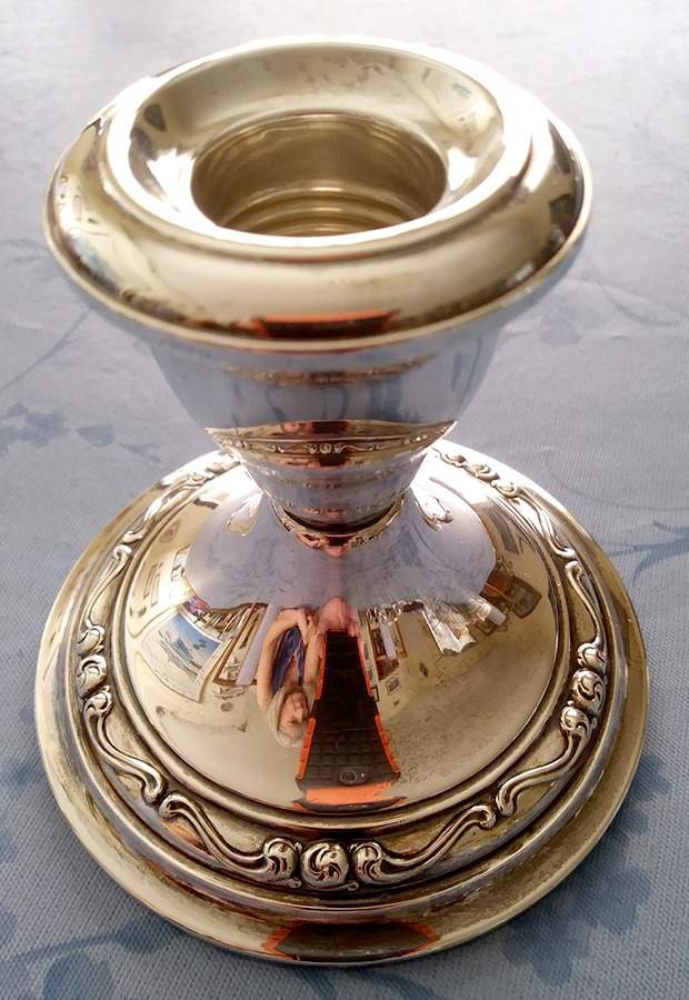 Rondo (Sterling, 1951, Hollowware Weighted Console Candleholder by Gorham Silver-1
