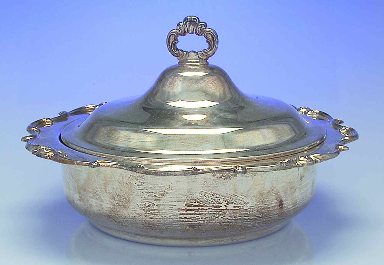 Rondo (Silverplate, Hollowware) Round Plated Covered Casserole No Glass by Gorham Silver-1