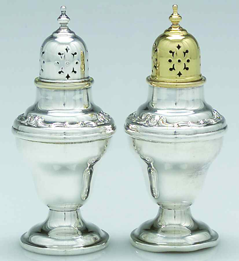 Rondo (Silverplate, Hollowware) Salt & Pepper Set by Gorham Silver-1