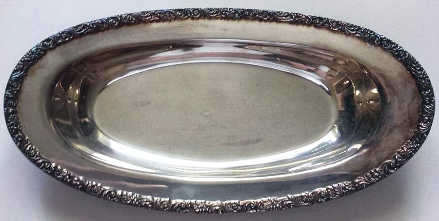 Rococo (Silverplate, Hollowware) 12" Bread Tray by Gorham Silver-1