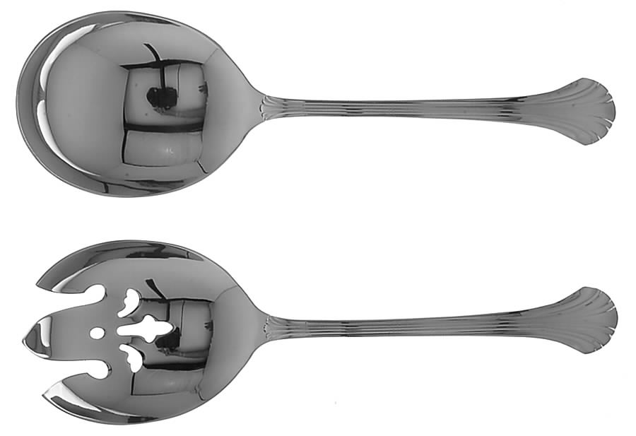 Grande Quintette (Stainless) (2 Pc) Solid Salad Set by Gorham Silver-1