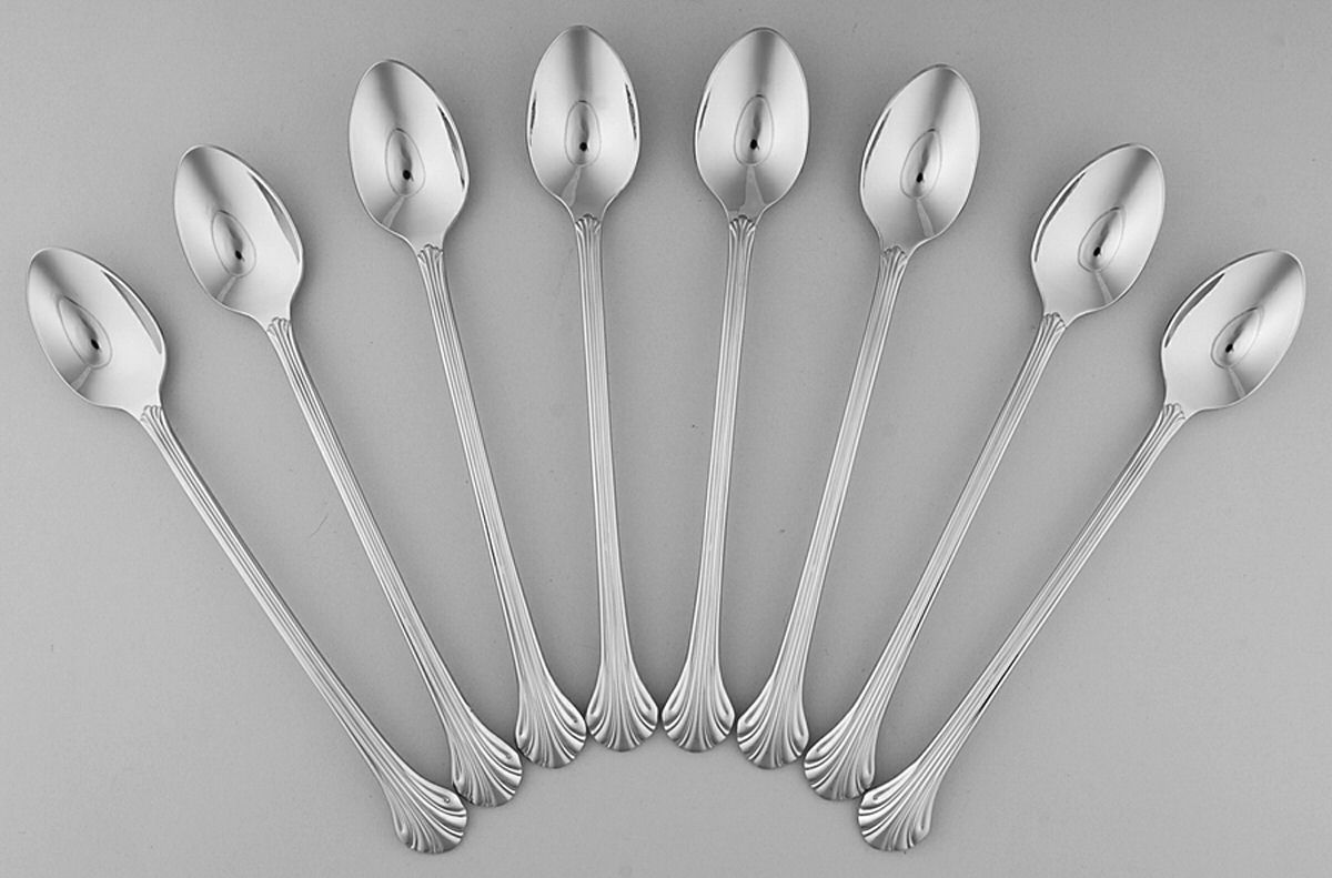 Grande Quintette (Stainless) Iced Tea Spoon - Set of 8 by Gorham Silver-1