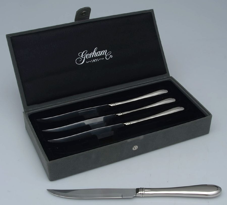 Silverplate Flatware Individual Steak Knive - Set of 4 by Gorham Silver-1