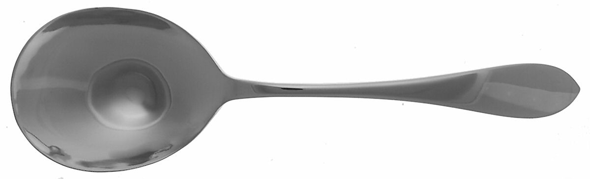 Meredith (Stainless) Solid Salad Serving Spoon by Gorham Silver-1
