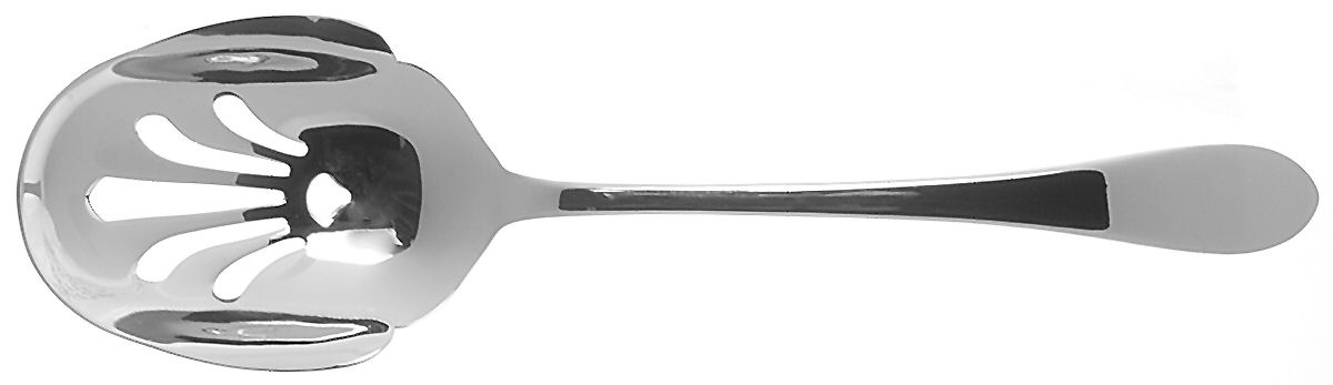 Meredith (Stainless) Pierced Solid Serving Spoon by Gorham Silver-1