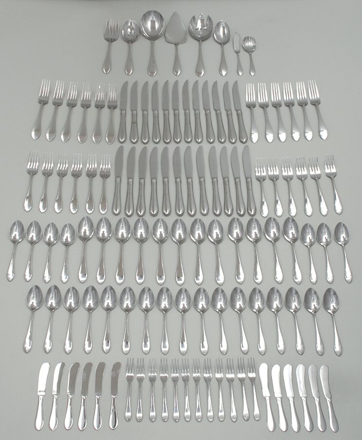 Meredith (Stainless) 116 Piece Set by Gorham Silver-1
