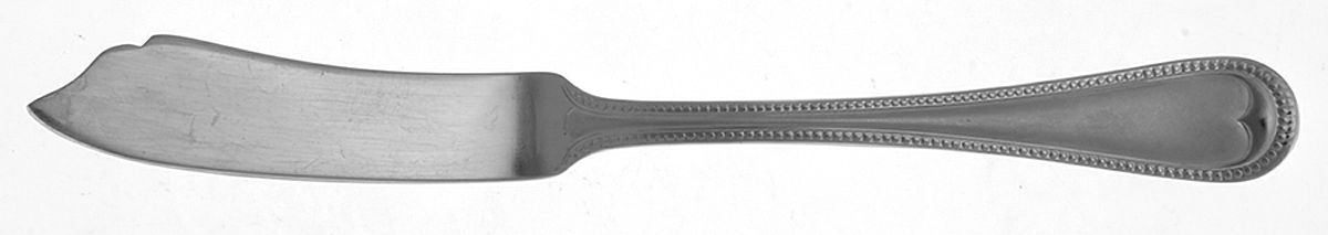 Crown Bead Frosted (Stainless) Flat Handle Master Butter Knife by Gorham Silver-1