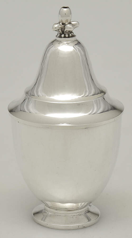 Acorn (Sterling, 1915, Hollowware) Pepper Shaker by Georg Jensen (Denmark)-1