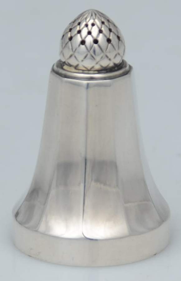 Acorn (Sterling, 1915, Hollowware) Salt Shaker by Georg Jensen (Denmark)-1