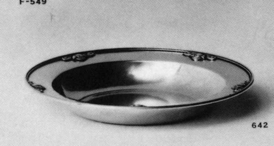 Acorn (Sterling, 1915, Hollowware) 6" Bon Bon Bowl by Georg Jensen (Denmark)-1