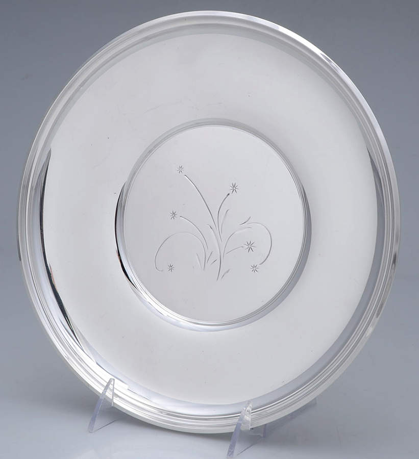 Celeste (Sterling, 1956, Hollowware) 10" Sandwich Plate by Gorham Silver-1